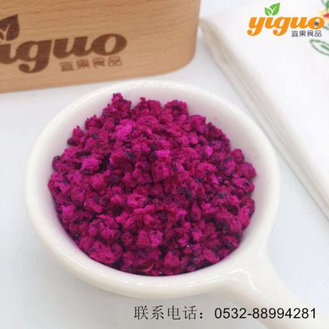 青岛宜果冻干出口工厂冻干水果冻干火龙果丁、火龙果片、火龙果粉烘焙饮品麦片酸奶盖