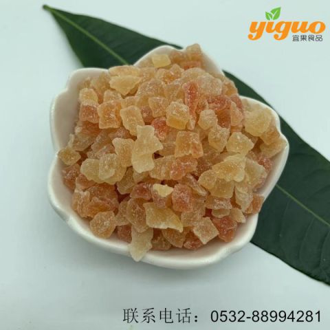 青岛宜果冻干出口工厂糖渍水果糖渍木瓜烘焙饮品麦片酸奶盖