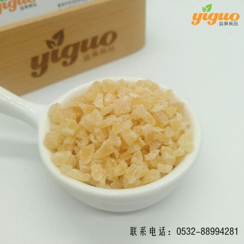 青岛宜果冻干出口工厂糖渍水果糖渍水蜜桃丁烘焙饮品麦片酸奶盖